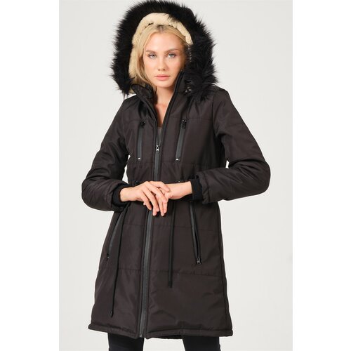 Dewberry Z6762 LADIES COAT-BLACK Slike