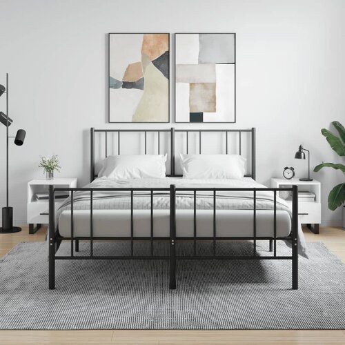 vidaXL Nočna omarica 2 kosa visok sijaj bela 40x35x47,5 cm inžen. les Cene