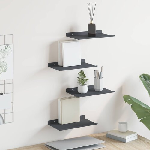  Lebdeća polica Zidne 4 pcs Antracit 30 x 18 x 2,5 cm Čelik Cijene