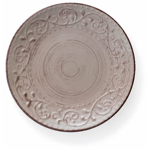 Brandani Peščeno rjava Brandani Serendipity lončeni krožnik, ⌀ 27,5 cm