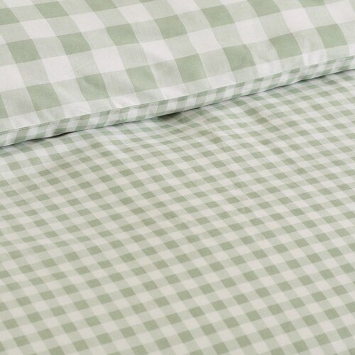 Catherine Lansfield Zelena 3-delna posteljnina za zakonsko posteljo 200x200 cm Bamford Gingham Check &amp;ndash; Slike
