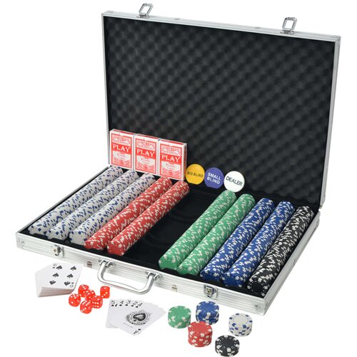  Set za Poker s 1000 Žetona Aluminijum Slike