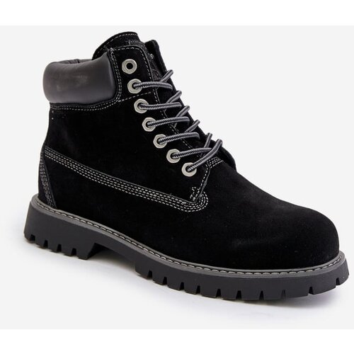 Big Star Suede insulated men&amp;#039;s trappers HI-POLY SYSTEM black Slike