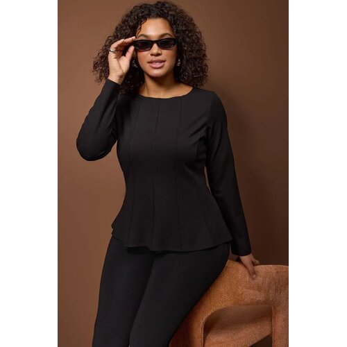 Trendyol Ženska bluza Tbbaw26Af00117, Crna Cene