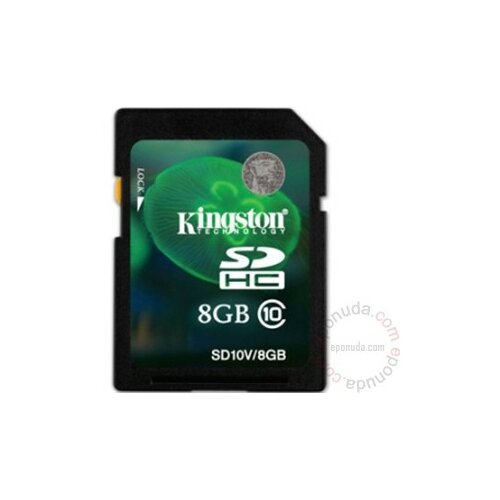 Kingston SDHC 8GB Class 10 SD10V/8GB memorijska kartica Slike