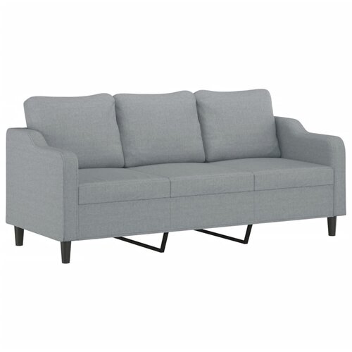  2-dijelni set sofa s jastucima svjetlosivi od tkanine Slike