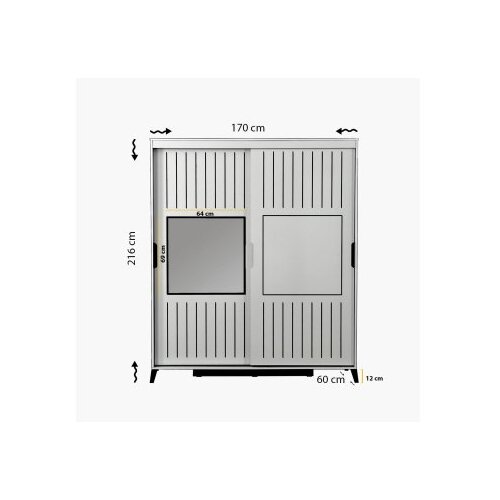 Hanah home Ormar Pasific Home Fuga 170, 170x216x60 cm, Orah Slike