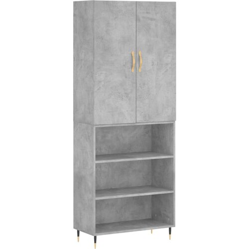 vidaXL Visoka komoda betonsko siva 69,5x34x180 cm inženirski les, (20804986) Cene