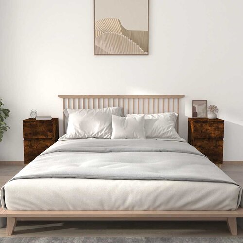  Noćni ormarići 2 kom boja dimljenog hrasta 40x35x70 cm Cijene