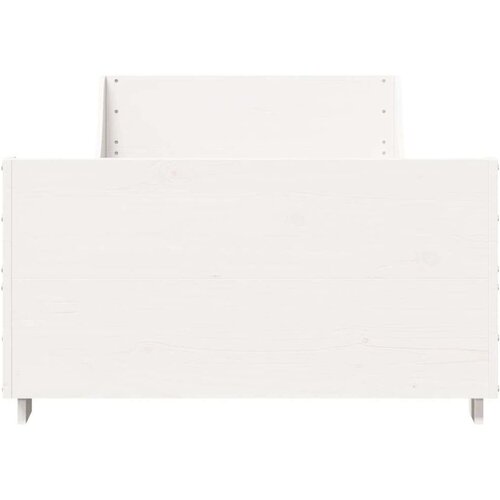 VidaXL Okvir kreveta bez madraca bijeli 75 x 190 cm masivna borovina Slike