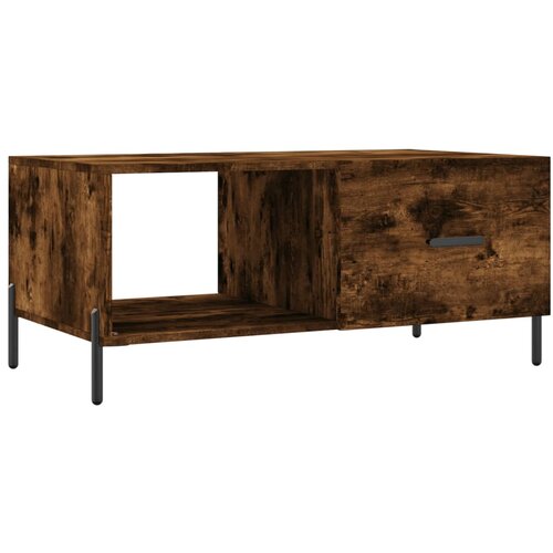 Maison Chic Klubska mizica - kavna mizica - Nizka mizica dimljeni hrast 90x50x40 cm inženirski les, (21753751) Slike