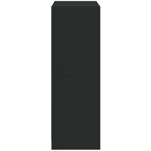  Visoka omara z vrati črna 68x37x109 cm inženirski les Slike