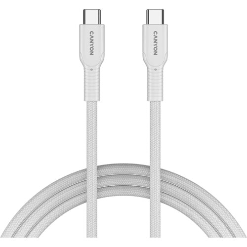  Cable OnWire 60CL C-C 60W COLOR Braided 1m White Slike