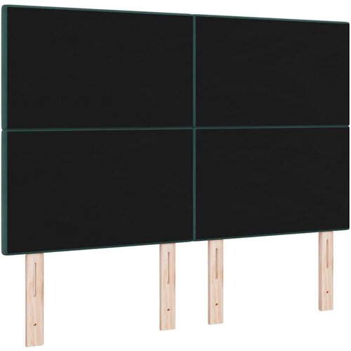  LED glava kreveta S LED lampica Zelena 160 cm Poliester Slike