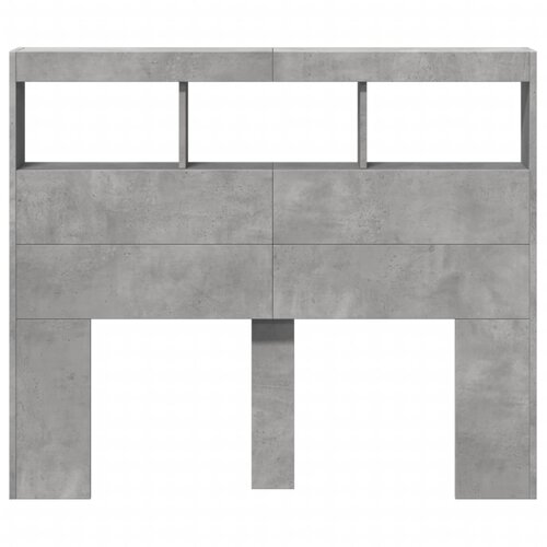  za uzglavlje LED svjetlima boja betona 120x17x102 cm Slike