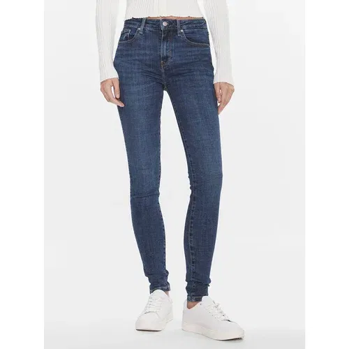 Tommy Hilfiger Jeans hlače Th Flex Como Skinny Rw Pam WW0WW40638 Mornarsko modra Skinny Fit