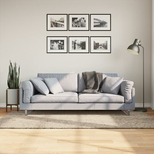 vidaXL Tepih ISTAN s visokim vlaknima sjajni izgled bež 100 x 200 cm Cijene