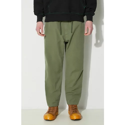 Universal Works Pamučne hlače Hi Water Trouser boja: zelena, ravni kroj, 30520.BIRCH