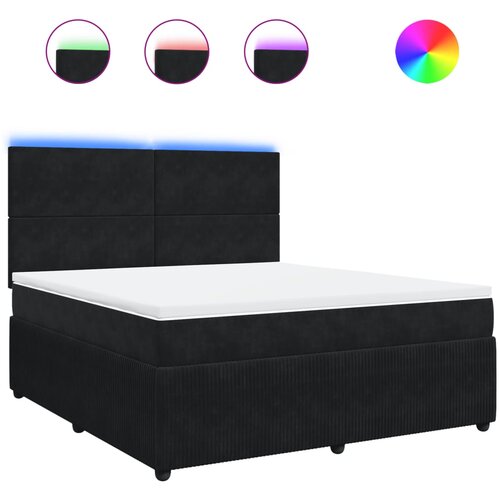 Maison Chic Box spring postelja - Vzmetna postelja z vzmetnico črna 180x200 cm žamet SL17127, (21883041) Cene