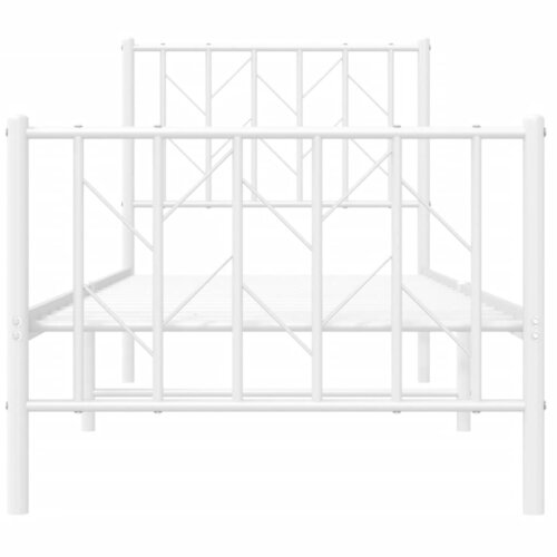  okvir kreveta s uzglavljem i podnožjem bijeli 75x190 cm Slike