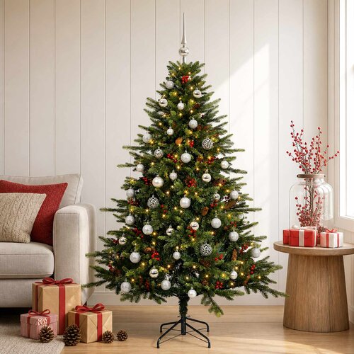  Umjetno božićno drvce s kuglicom 120 cm 150 LED lampica Slike