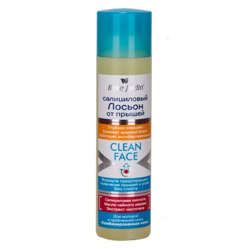Belle Jardin CLEAN FACE - Antibakterijski salicilni tonik sa ekstraktom Rusa trave, protiv akni i mitisera 150ml Cijene