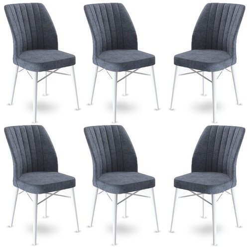 Hanah home Set 6 trpezarijskih stolica Flex Sivo-Bijeli Cijene