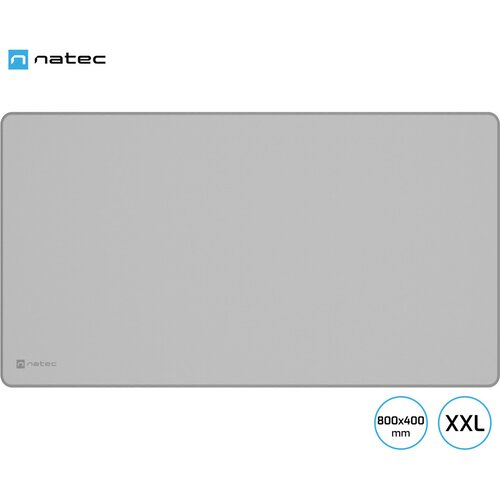 Natec Podloga za mi&amp;scaron;ko COLORS XXL, 800x400mm, vodoodporna, gladka povr&amp;scaron;ina, protizdrsna, pre&amp;scaron;iti robovi, siva (Stony Gray), (5000517152) Slike