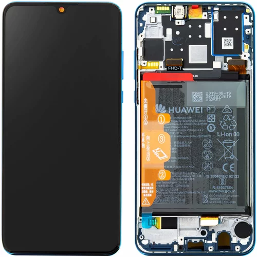 Huawei Originalni Complete Block: LCD zaslon na dotik z vgrajeno baterijo 3340 mAh - modra str. P30 Lite, (20886326)