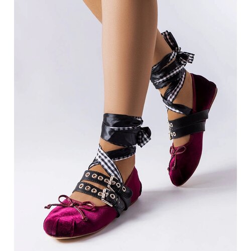 Gemre Burgundy buckle-fastened ballerinas Boutot Cijene