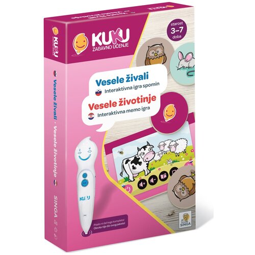Kuku interaktivna memo igra vesele živali (brez pisala) Cene