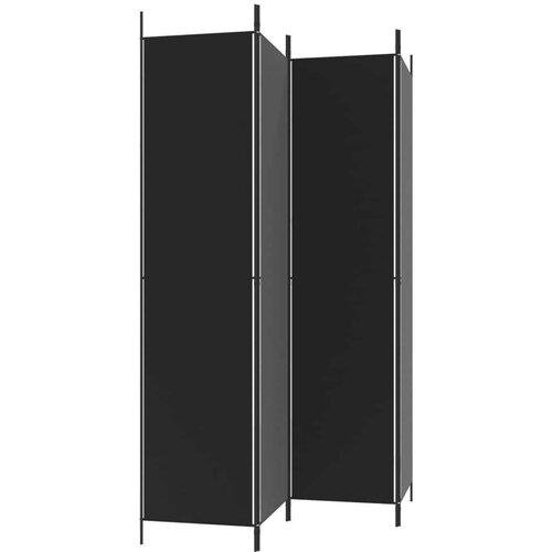  pregrada s 4 panela crna 200 x 220 cm od tkanine Slike
