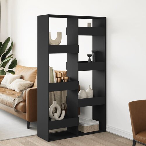 vidaXL Pregrada za prostor črna 100x33x175 cm inženirski les Cene
