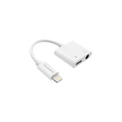  USB audio adapter iPhone/lightning to 3.5 BOROFONE BV12 Digital audio converter white Slike