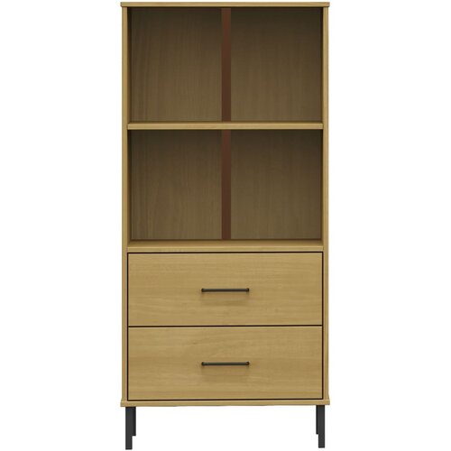  Regal za knjige s 2 ladice smeđi 60 x 35 x 128,5 cm drveni OSLO Slike