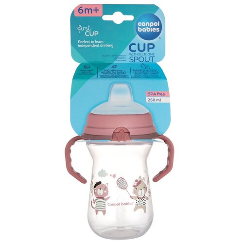 Canpol BABIES SOLJA BONJOUR PARIS 250ml SA SILIKONSKIM KLJUNOM (56/613) - PINK Cene