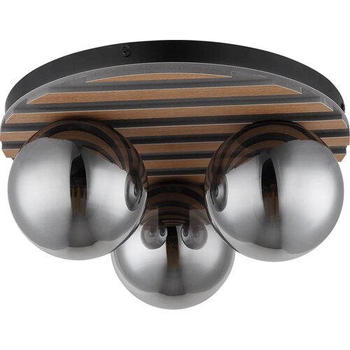 Globo 54343-3 - Stropno svetlo PARSONS 3xE27/40W/230V prečnik 39 cm braon/zadimljeno Slike