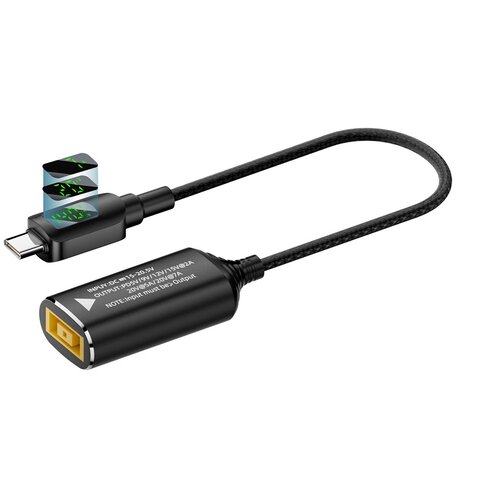 INF 140W DC na USB-C adapter: Lenovo kvadratni vtič na Type-C z digitalnim zaslonom, (5000291519) Slike