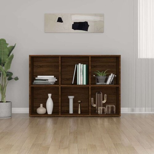  Knjižna omara/komoda dimljen hrast 66x30x98 cm inženirski les, (20705235) Slike