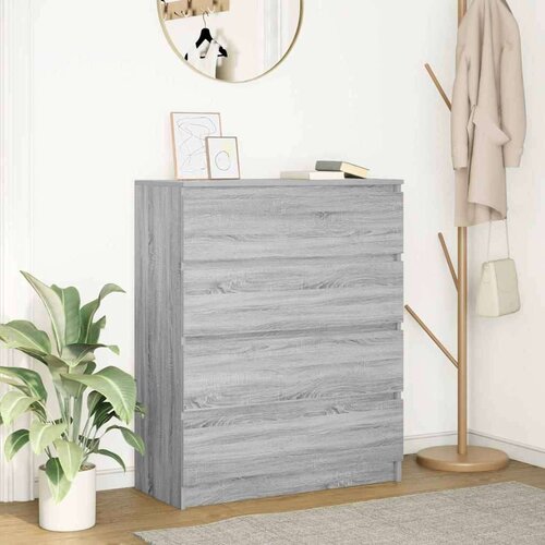 vidaXL Komoda siva sonoma 80x35x99 cm inženirski les Cene