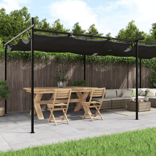  Pergola s pomičnim krovom antracit 589x292x230 cm Slike