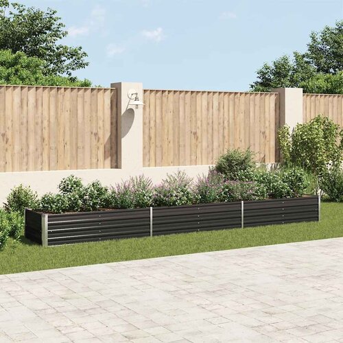 Furnova Visoka greda pocinkano jeklo 480x80x45 cm antracitna, (21921229) Slike