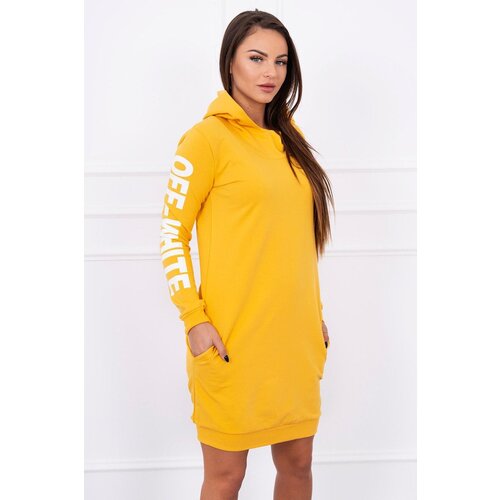 Kesi White mustard dress Cene