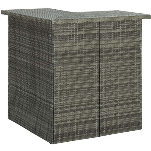 Poli kutni barski stol sivi 100 x 50 x 105 cm od poliratana Cene