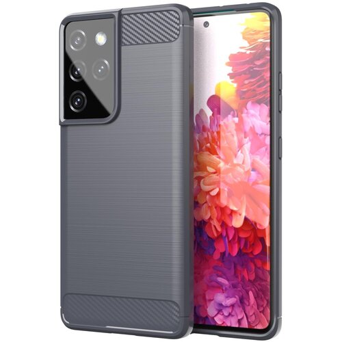 Cadorabo Samsung v krtačenem sivem - za&scaron;čitnem pokrovu, narejen iz fleksibilnega silikona TPU v videzu iz nerjavečega jekla ogljika, (20595174) Cene