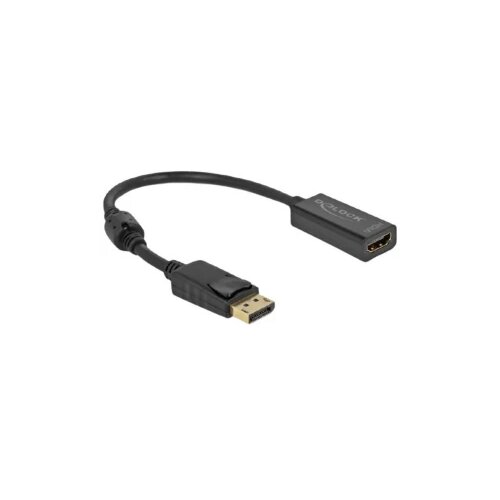 Delock 63559 DisplayPort / HDMI adapter [1x mu&amp;scaron;ki konektor DisplayPort - 1x ženski konektor HDMI] crna 0.20 m Slike