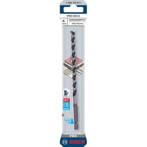 Bosch professional Svrdlo PRO HEX-5, 6 x 100 x 150 mm Slike