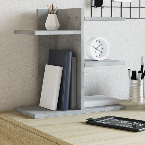  Organizator za stol boja betona 42x21,5x42 cm konstruirano drvo Slike