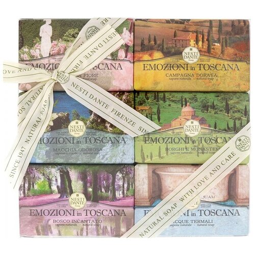 Nesti Dante - Emozioni In Toscana Gift Set 6x 150gr. Idealan set za poklone 6 prelepih sapuna iz omiljene kolekcije Slike