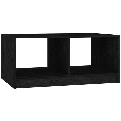 VidaXL Klubska mizica črna 75x50x33,5 cm trdna borovina, (20711647) Slike